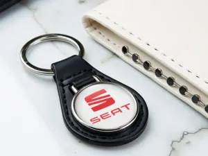 Seat Anello Chiavi Designer In Pelle Pelle Dura Stile Top